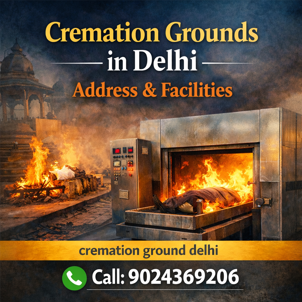 Cremation grounds in Delhi with address and facilities including electric and traditional cremation services