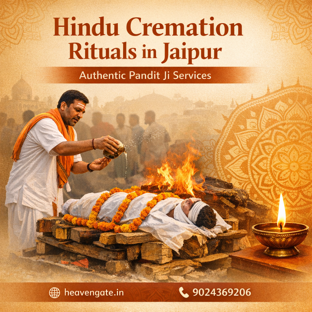 Hindu cremation rituals in Jaipur with experienced Pandit Ji services by Heaven Gate Funeral Care