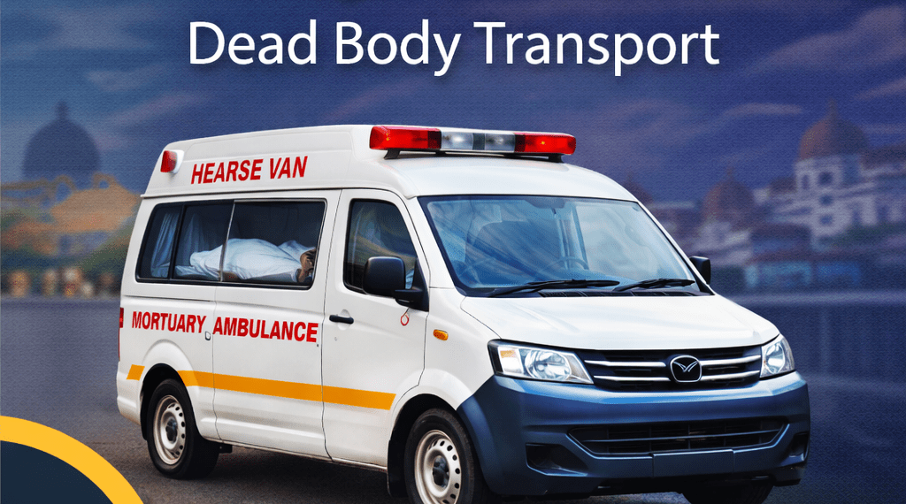 Mortuary van in Indore providing safe and dignified dead body transport services
