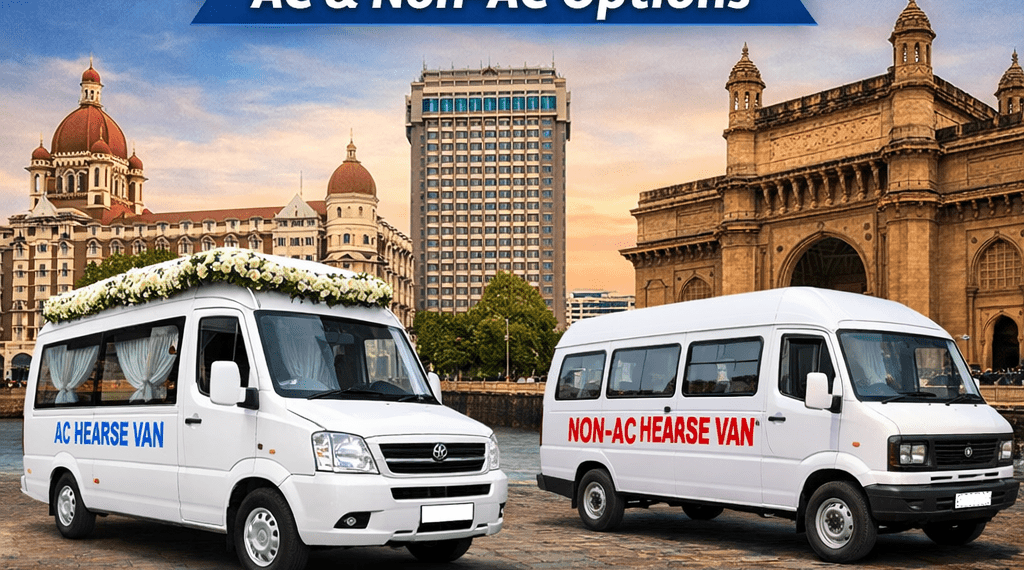 Hearse Van in Mumbai with AC and Non-AC options available for dead body transportation