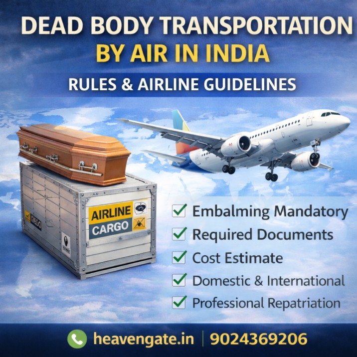 Dead body transportation by air in India rules and airline guidelines