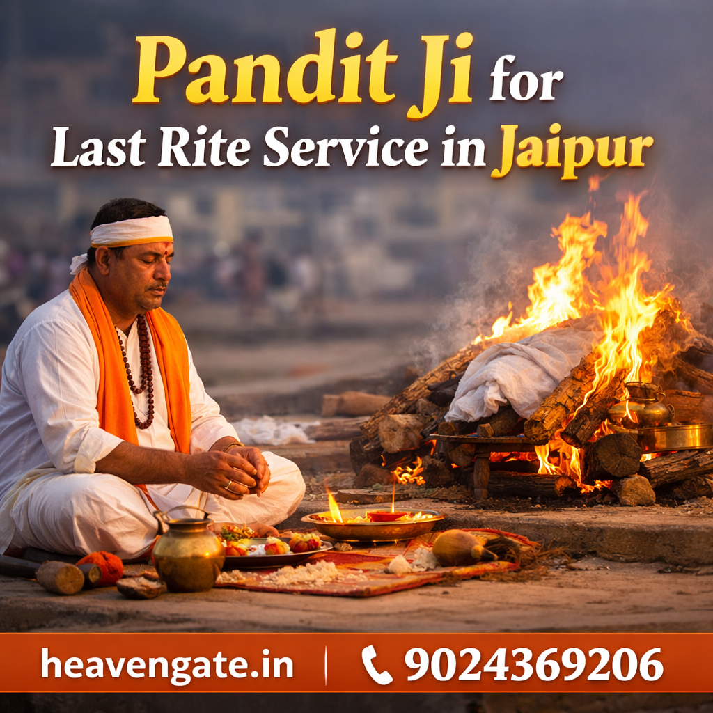 Pandit Ji performing last rite service in Jaipur