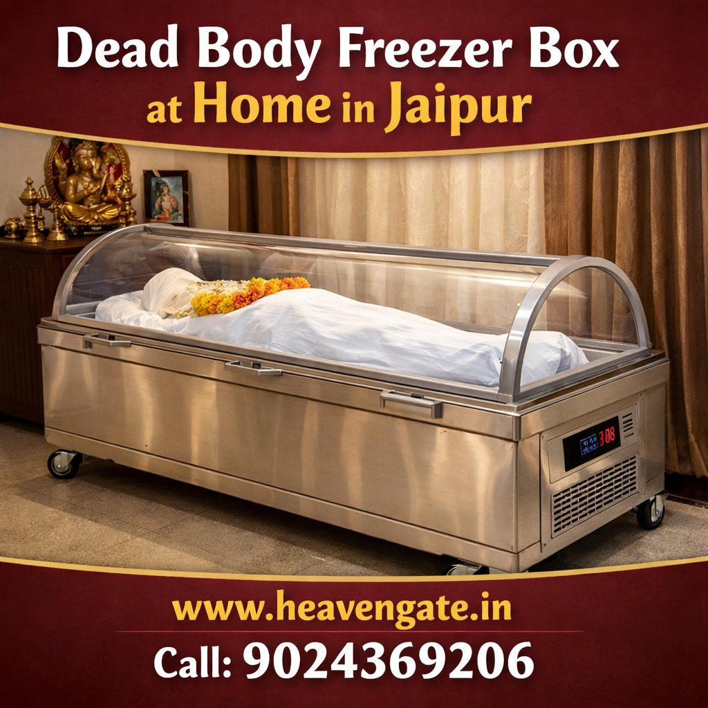 Dead body freezer box at home service in Jaipur by Heaven Gate Funeral Care