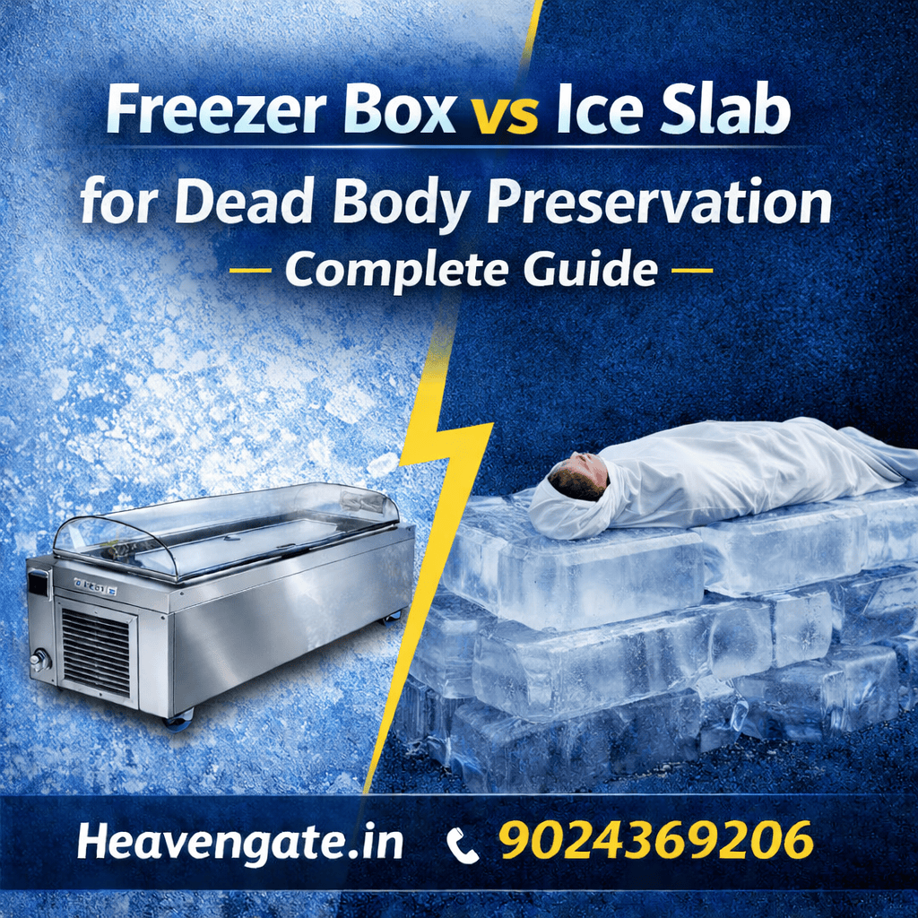 Freezer box vs ice slab comparison for dead body preservation explained