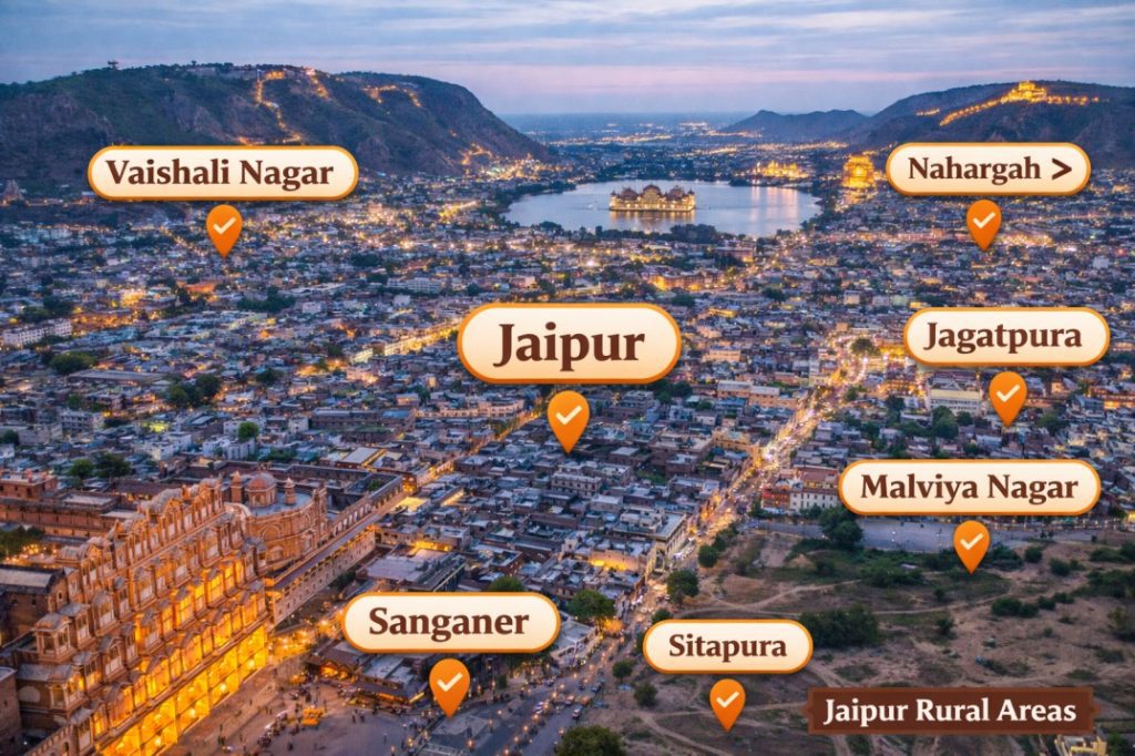 Jaipur city areas covered for Pandit Ji last rite services