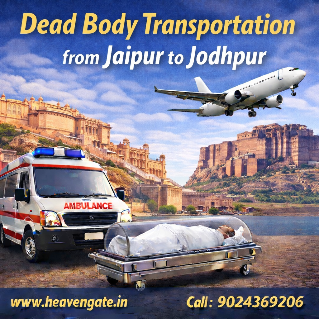 Dead Body Transportation from Jaipur to Jodhpur with ambulance service