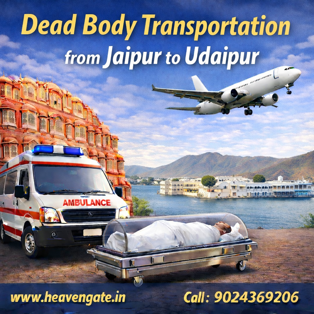 Dead Body Transportation from Jaipur to Udaipur with ambulance service