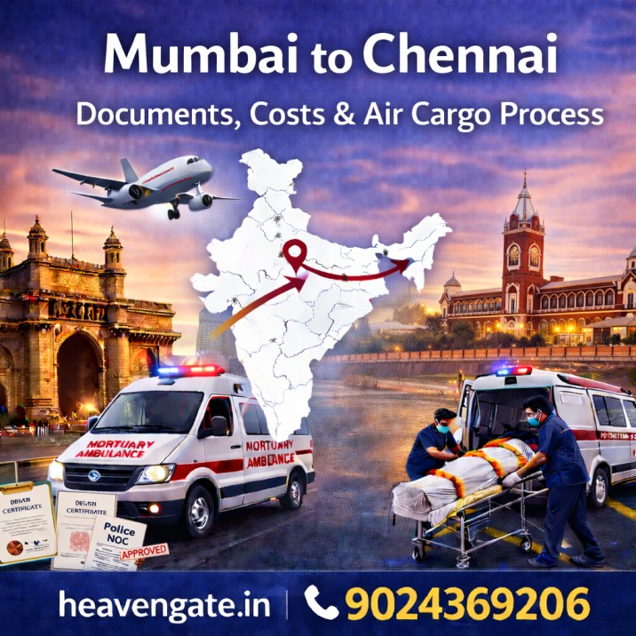 Dead body repatriation from Mumbai to Chennai by air and road