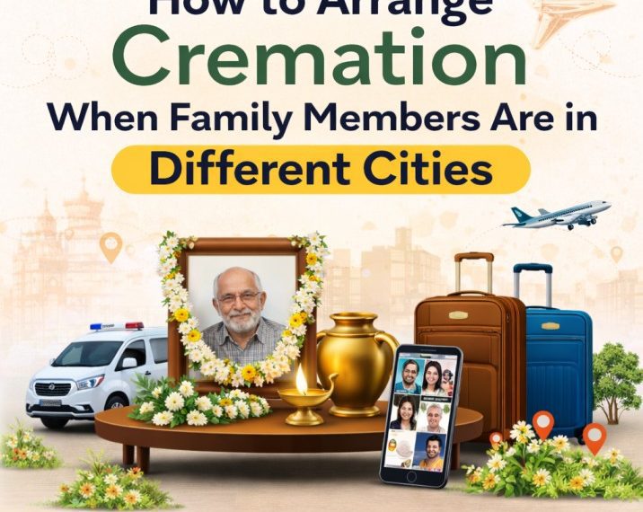 Cremation arrangement process with family members in different cities