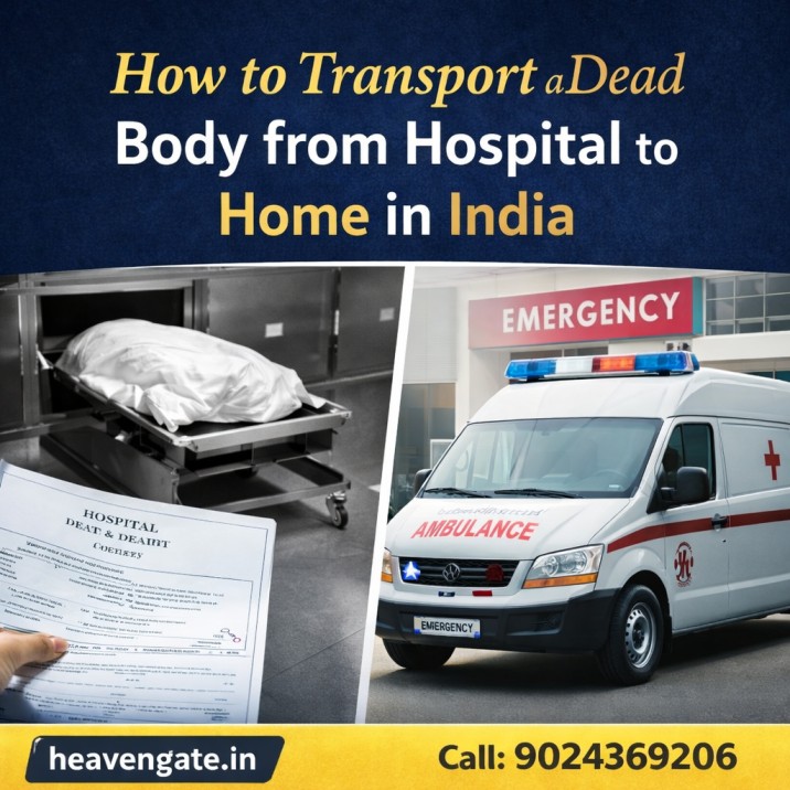 How to transport a dead body from hospital to home in India ambulance service and hospital release process