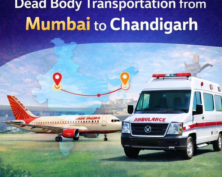 Dead body transportation from Mumbai to Chandigarh ambulance and air cargo transport service India