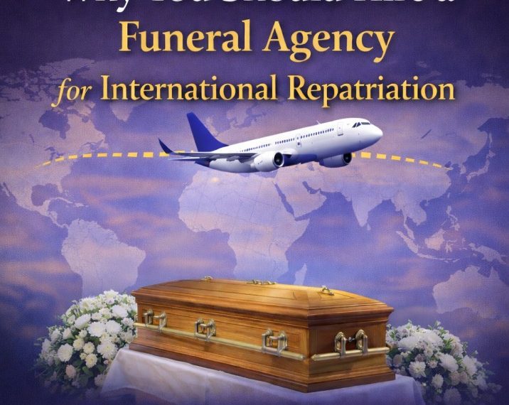 Funeral agency handling international repatriation with air cargo transport and documentation support
