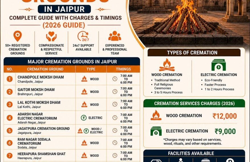 cremation grounds jaipur list charges timings 2026