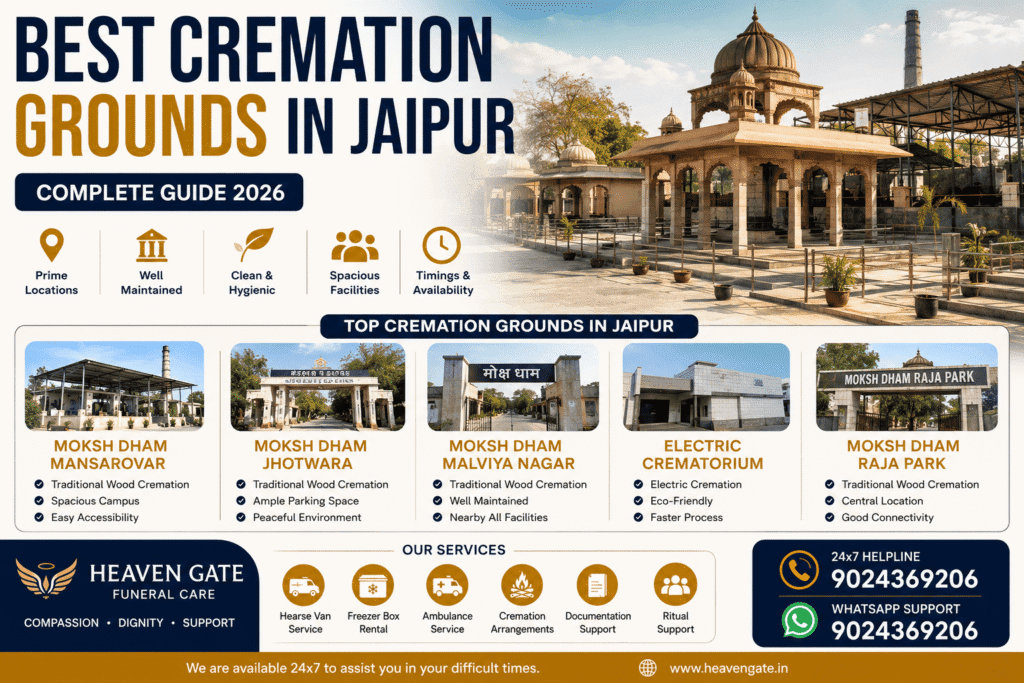 best cremation grounds in jaipur including moksh dham and electric crematorium