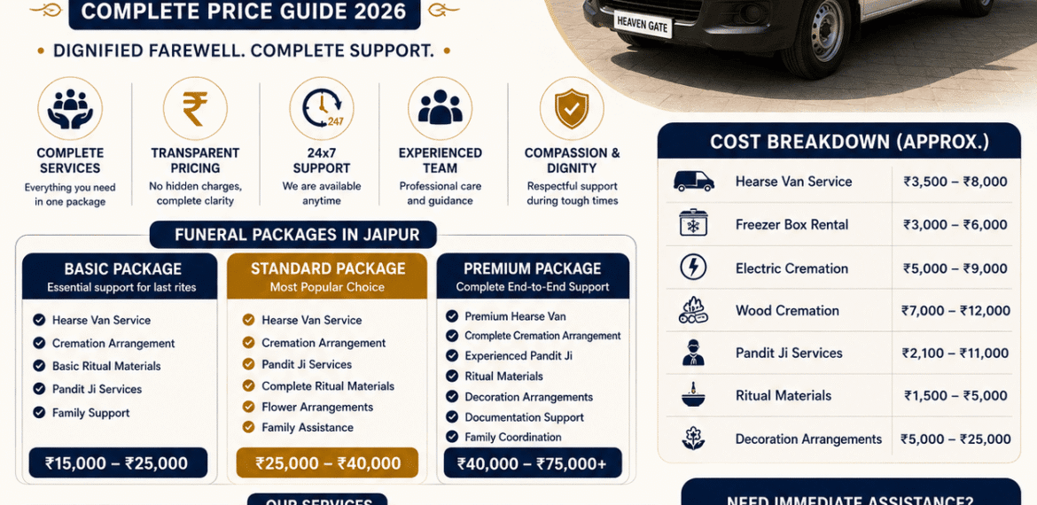 funeral package cost in jaipur with cremation services and funeral support