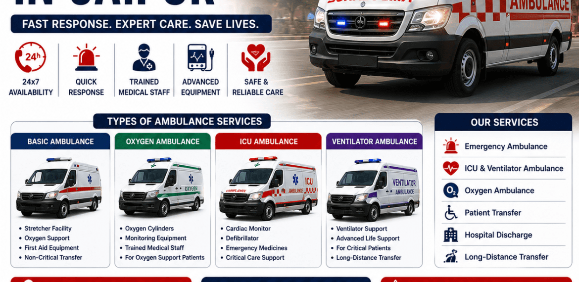 ambulance near me in jaipur with 24x7 emergency ambulance service