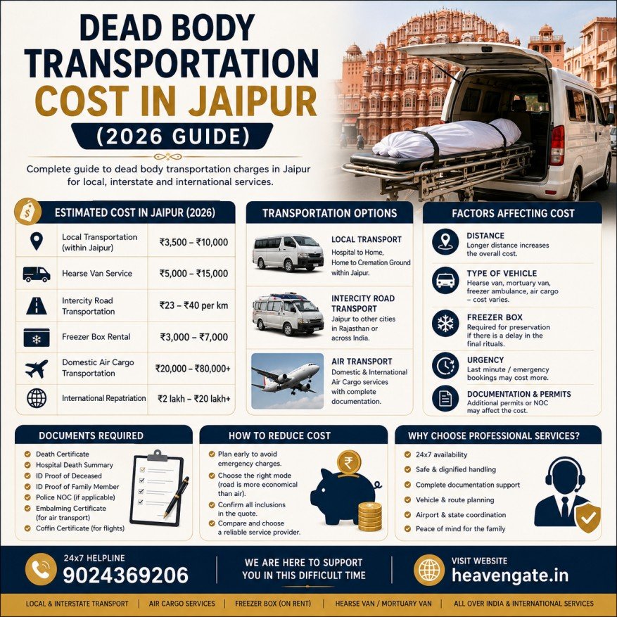 dead body transportation cost in jaipur 2026 guide