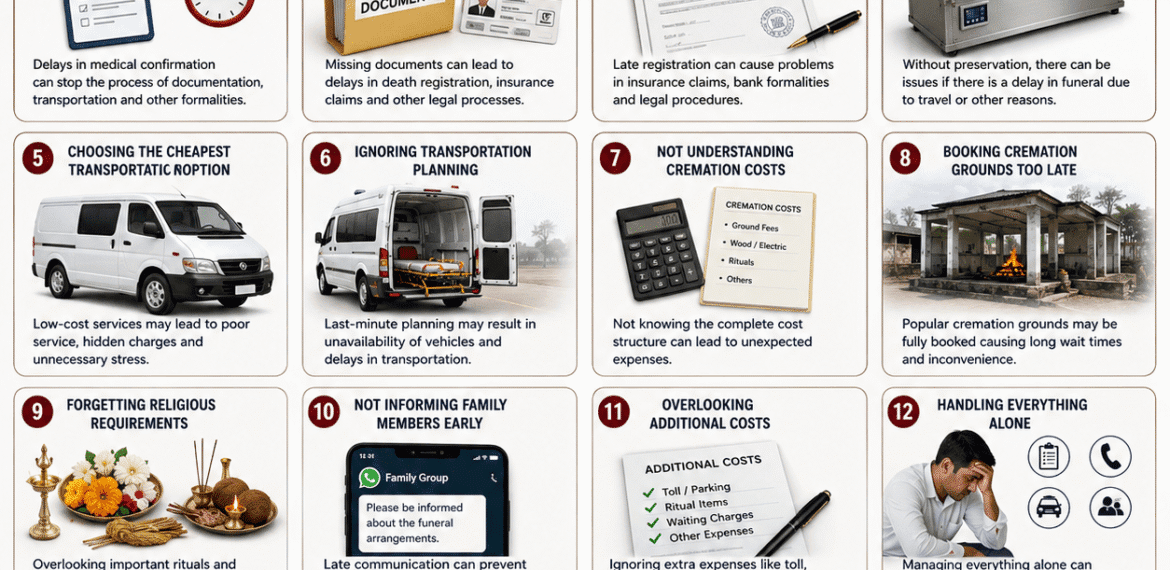 top mistakes families make during funeral arrangements and how to avoid delays documentation issues and transportation problems