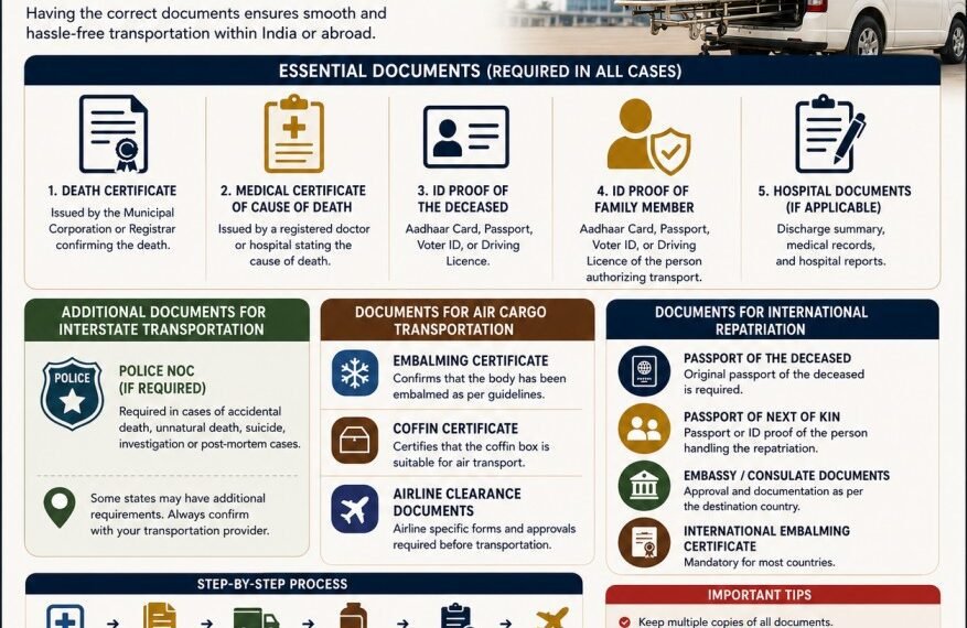 documents required for dead body transportation in india guide