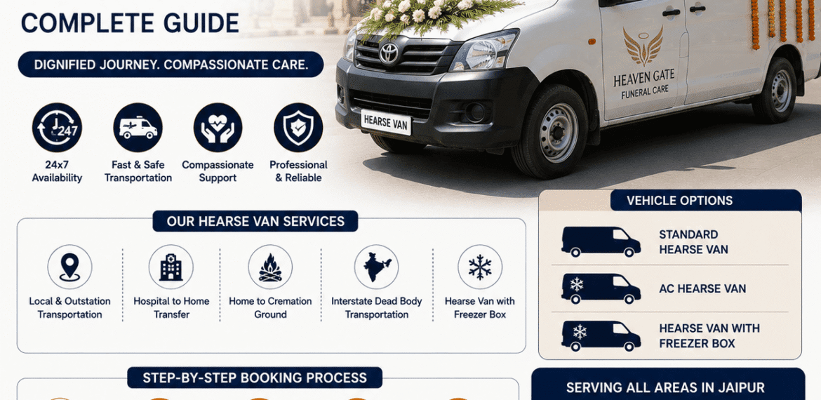 hearse van service in jaipur for dead body transportation and funeral support