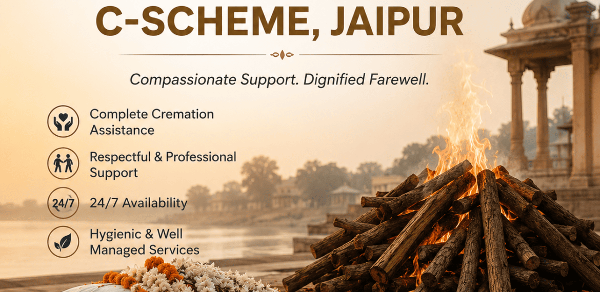 Cremation Service in C-Scheme Jaipur providing complete last rites assistance with compassionate and dignified support by Heaven Gate.