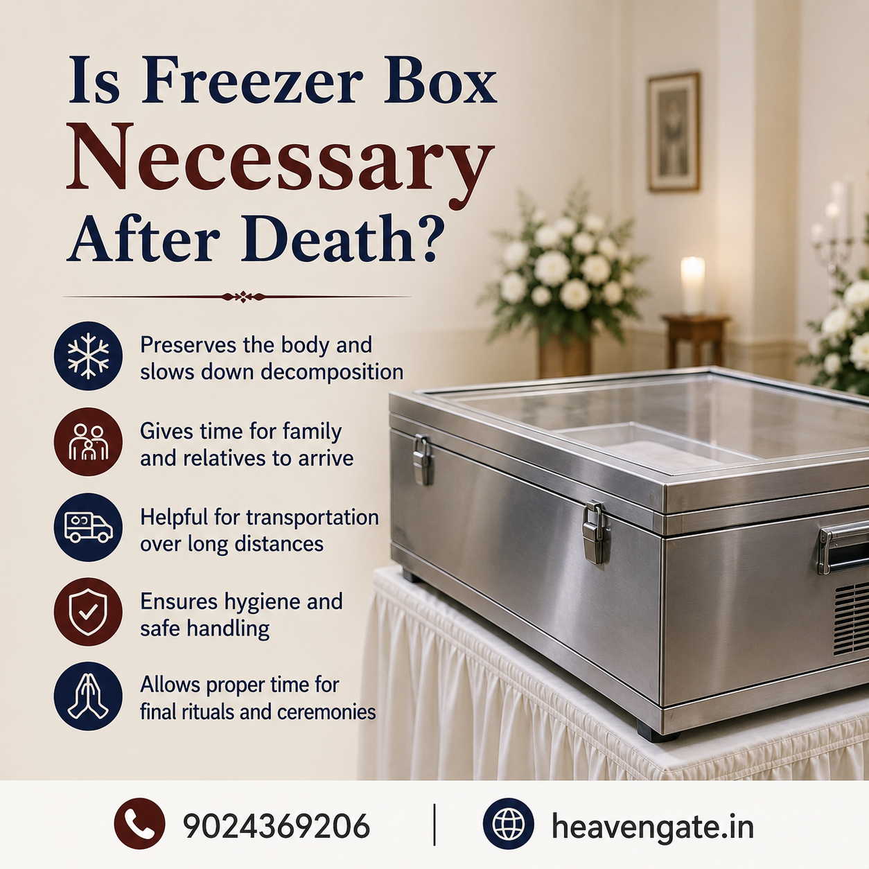 Is Freezer Box Necessary After Death? Freezer Box Service for Safe Body Preservation – Heaven Gate