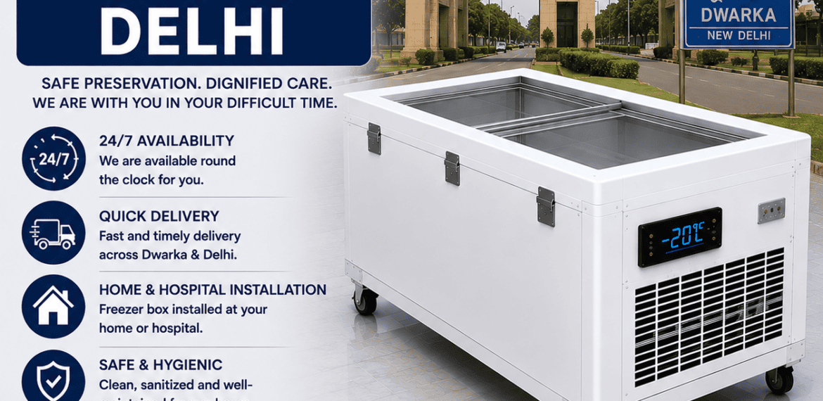 Freezer Box Service in Dwarka Delhi with 24/7 emergency support, quick delivery, and home or hospital installation.