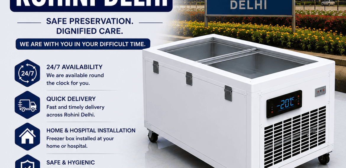 Freezer Box Service in Rohini Delhi with 24/7 emergency support, quick delivery, and home or hospital installation.