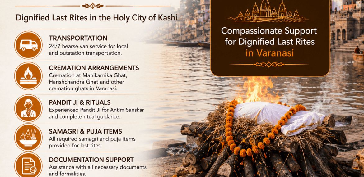 Cremation service in Varanasi with dignified Hindu funeral and Antim Sanskar support