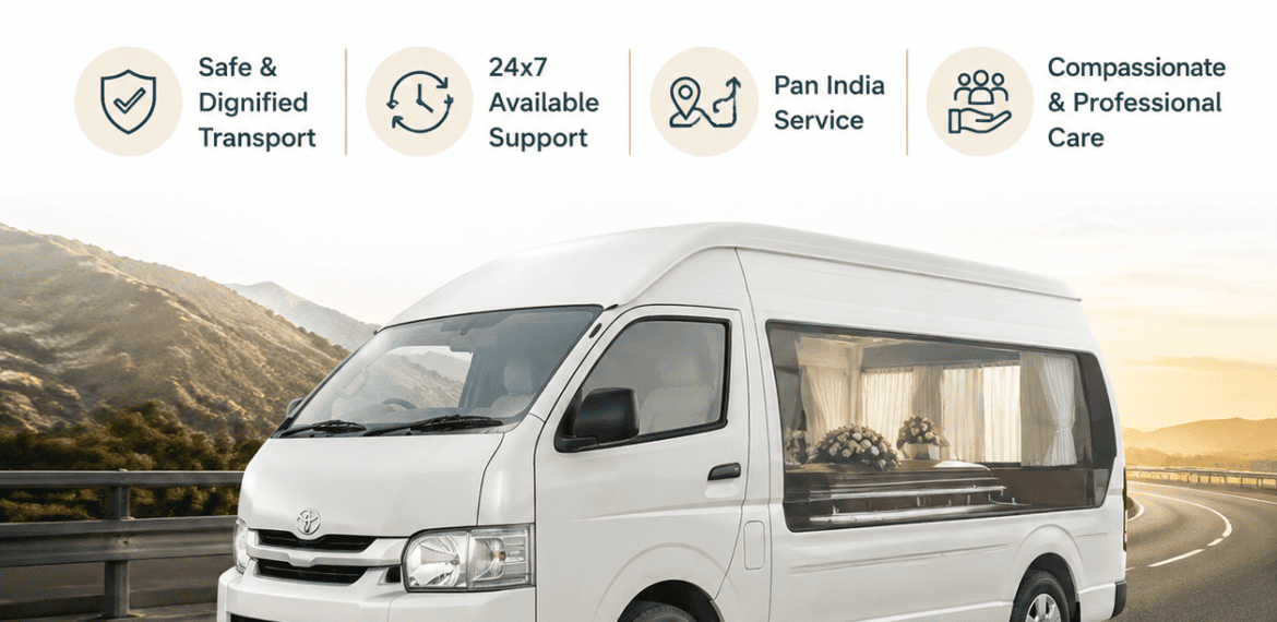 Interstate hearse van service for long-distance transportation in India