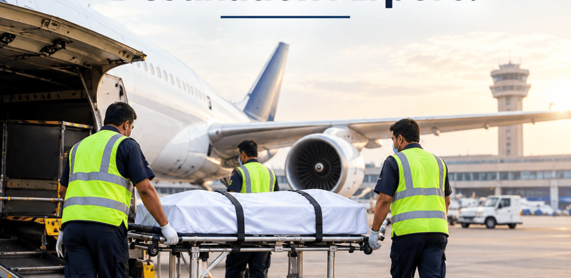 What happens when a dead body reaches the destination airport
