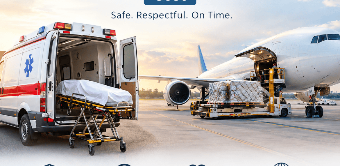 Ambulance and air cargo dead body transportation cost and services