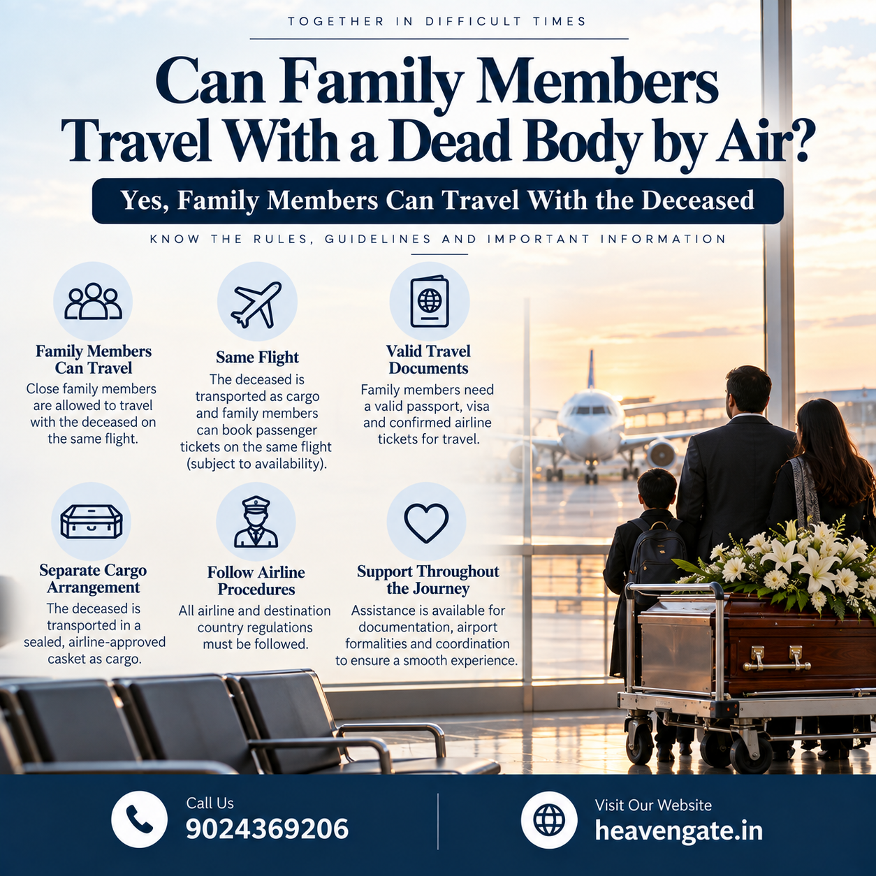 Can Family Members Travel With a Dead Body by Air