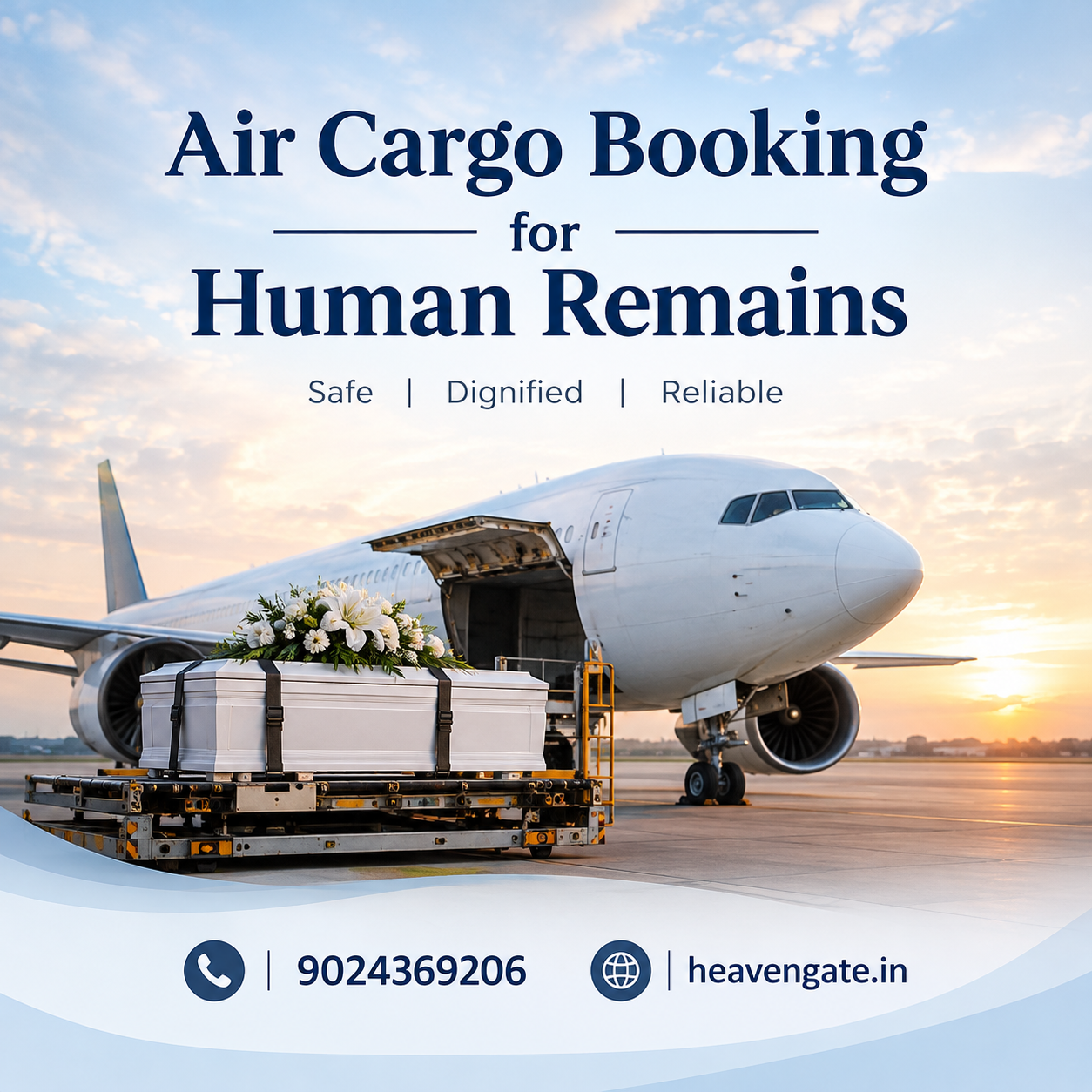 Air cargo booking service for human remains.