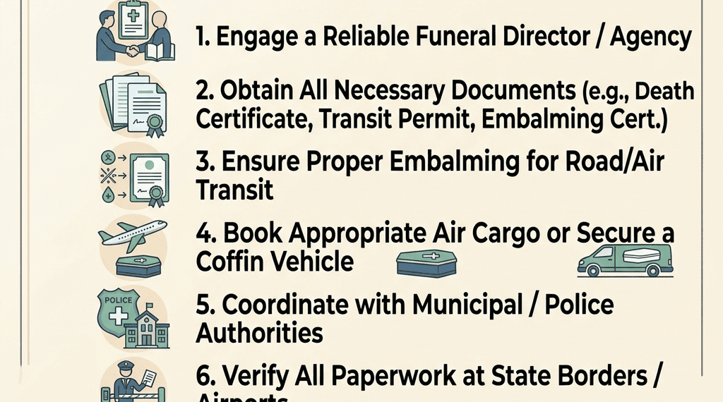 How to Arrange Dead Body Transportation Between Two Indian States | Interstate Ambulance & Air Cargo