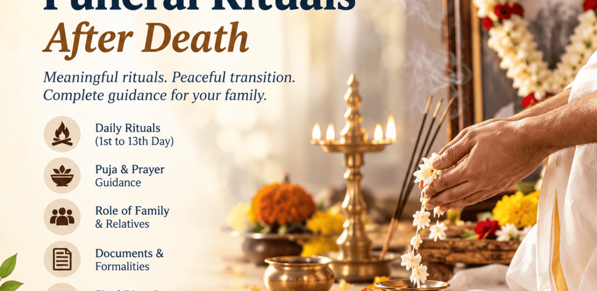 Complete 13-Day Hindu Funeral Rituals After Death – Hindu prayer ceremonies, traditional offerings, and funeral guidance by Heaven Gate.