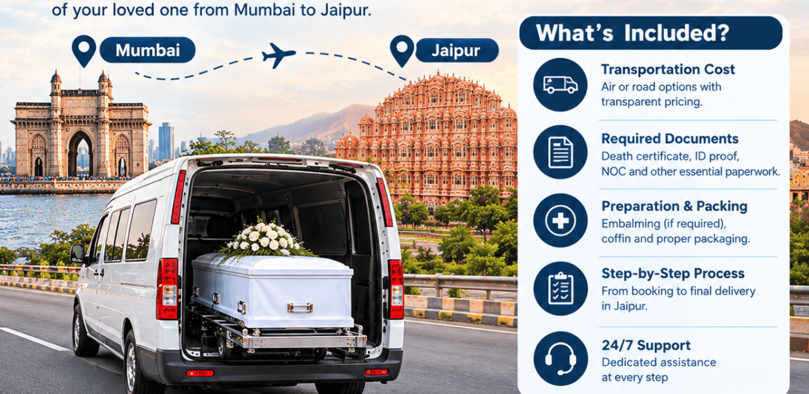 Dead body transportation from Mumbai to Jaipur complete guide