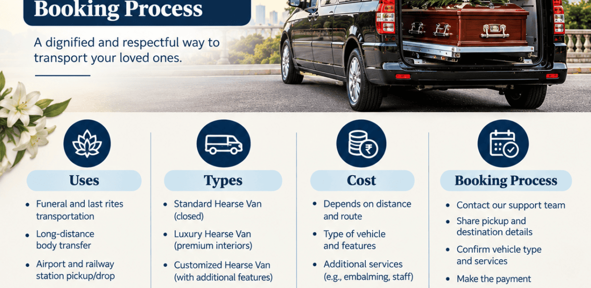 What is a hearse van uses types cost and booking process