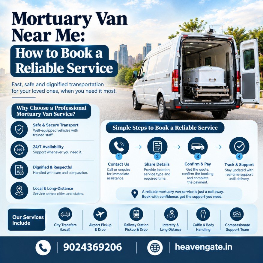 Mortuary van near me reliable service booking guide