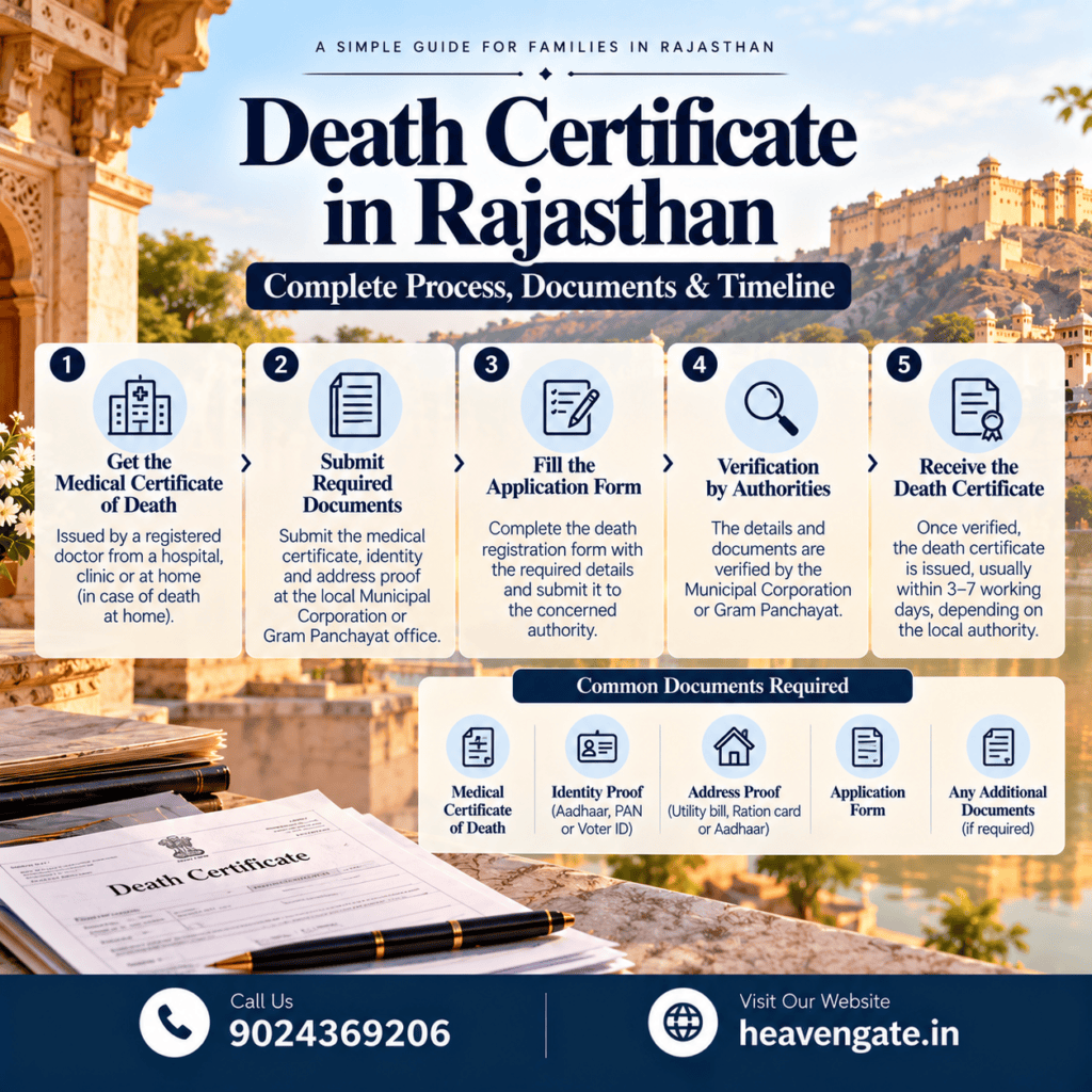 Death Certificate in Rajasthan – Complete Process, Required Documents and Timeline