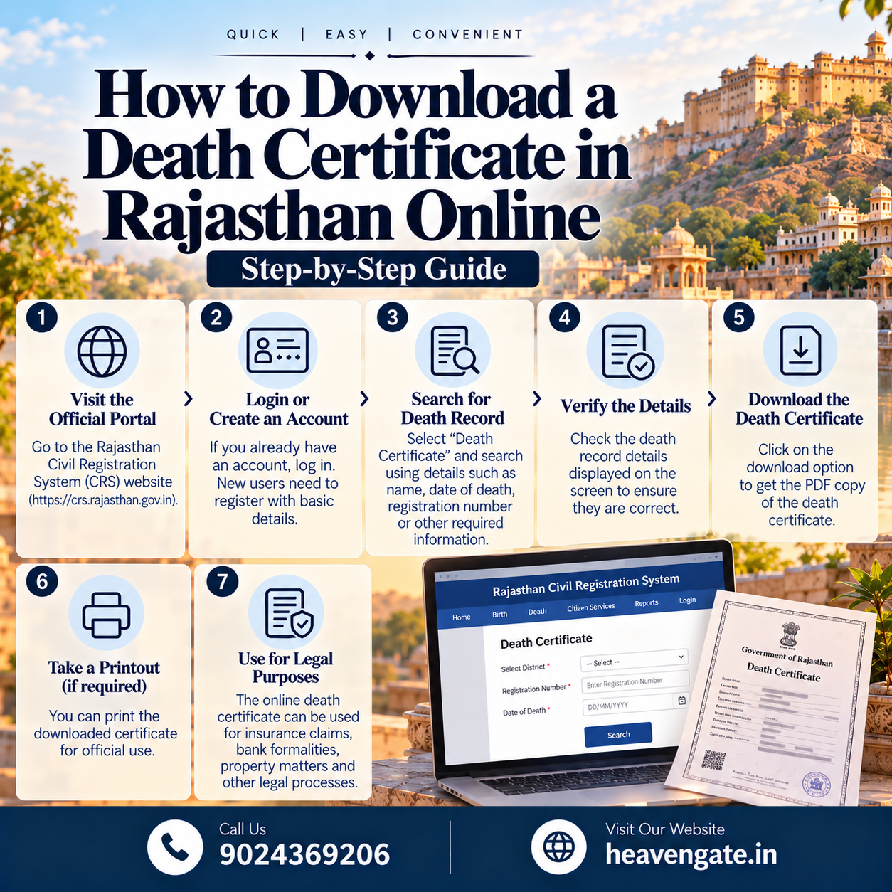 How to Download a Death Certificate in Rajasthan Online – Step-by-Step Guide