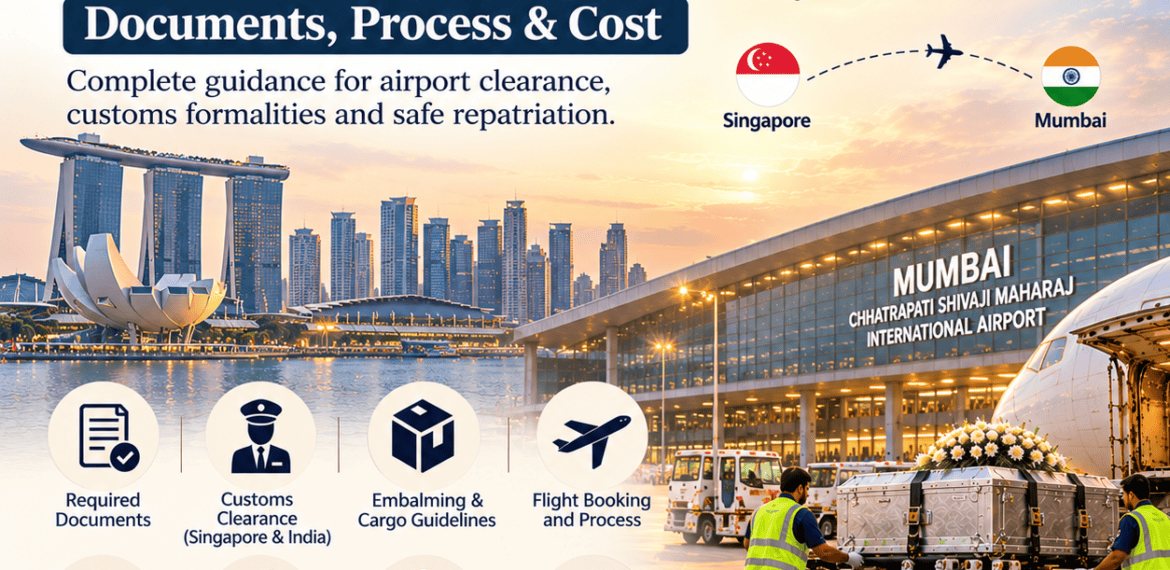 Dead Body Clearance at Mumbai Airport from Singapore – Documents, Process and Cost | Heaven Gate
